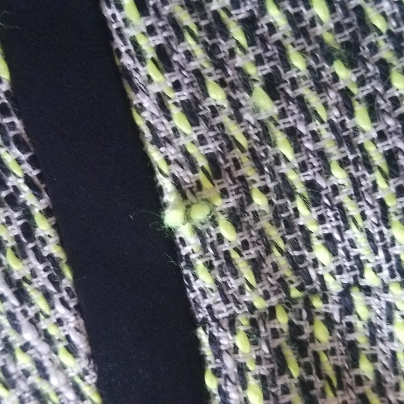 Neon Yellow Halogen Tweed Skirt - Picture 4 of 5
